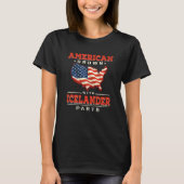 American Grown with Icelander Parts Patriotic Icel T-shirt (Voorkant)
