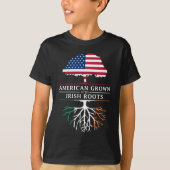American Grown with Irish Roots - Ierland T-shirt (Voorkant)