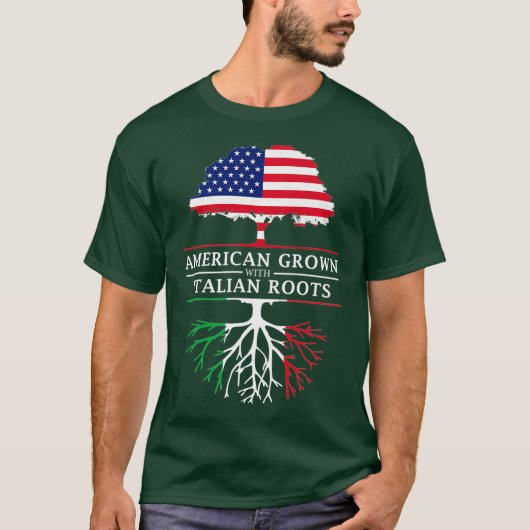 American Grown with Italian Roots  Italy Premium T-shirt (Voorkant)