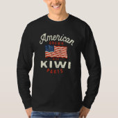 American Grown with Kiwi Parts Patriotic Nationali T-shirt (Voorkant)