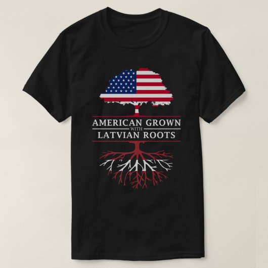 American Grown with Latvian Roots Latvia Premium T-shirt (Design voorkant)