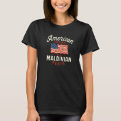 American Grown with Maldivian Parts Patriotic Nati T-shirt (Voorkant)