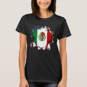 American Grown with Mexican Roots Flag T-shirt (Voorkant)