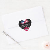 American Grown with Okinawa Roots Japan Design Hart Sticker (Envelop)