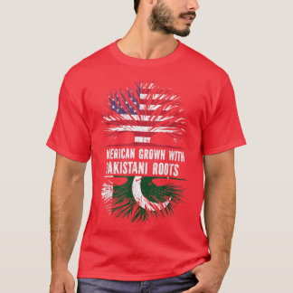American Grown With Pakistani Roots Usa Flag Pakis T-shirt