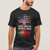 American Grown with Portuguese Roots USA Flag T-shirt (Voorkant)
