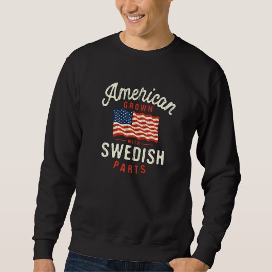 American Grown with Swedish Parts Patriotic Nation Trui (Voorkant)