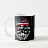 American Grown With Viking Roots Us Flag Tree Men Koffiemok (Links)