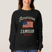 American Grown with Zambian Parts Patriotic Nation Trui (Voorkant)