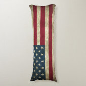 AMERICAN GRUNGE FLAG Custom Polyester Body Cushion Lichaamskussen (Voorkant Verticaal)