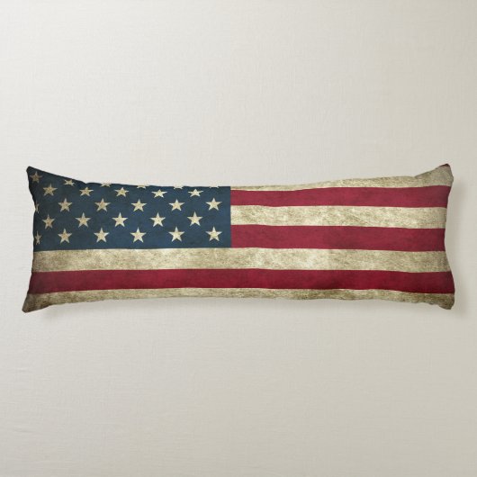 AMERICAN GRUNGE FLAG Custom Polyester Body Cushion Lichaamskussen (Voorkant)