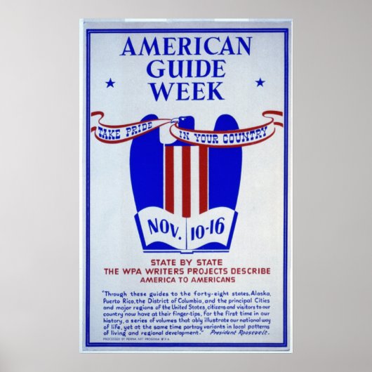 American Guide Week WPA Writers Poster (Voorkant)