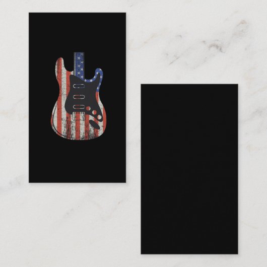 American Guitar Player US Flag Music Lover Visitekaartje (Voorkant / Achterkant)