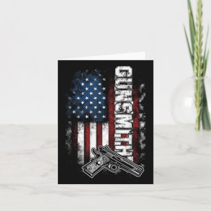 American Gunsmith Patriot Grunge Vlag van de Veren Kaart