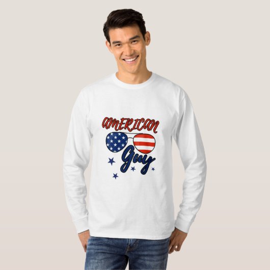"American Guy" Premium T-shirt (Voorkant volledig)