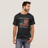 American Hair Stylist  Shears Tools American Flag  T-shirt (Voorkant volledig)