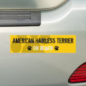 American Hairless Terrier aan boord Bumpersticker (Op auto)