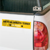 American Hairless Terrier aan boord Bumpersticker (Op Truck)