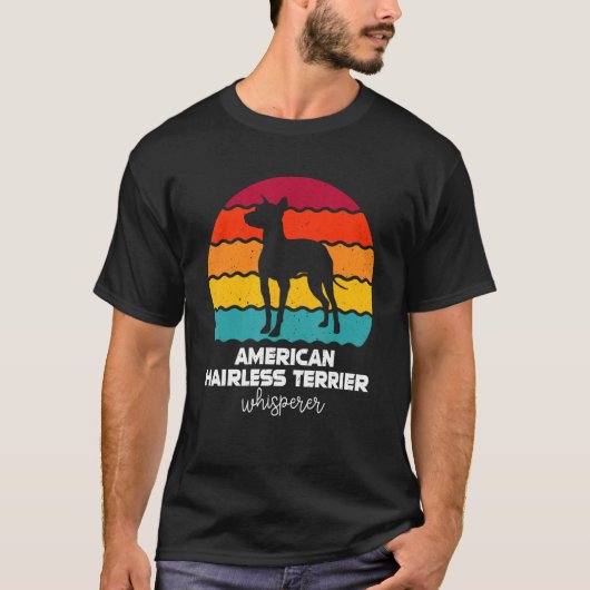 American Hairless Terrier Whisperer Retro Vintage T-shirt (Voorkant)
