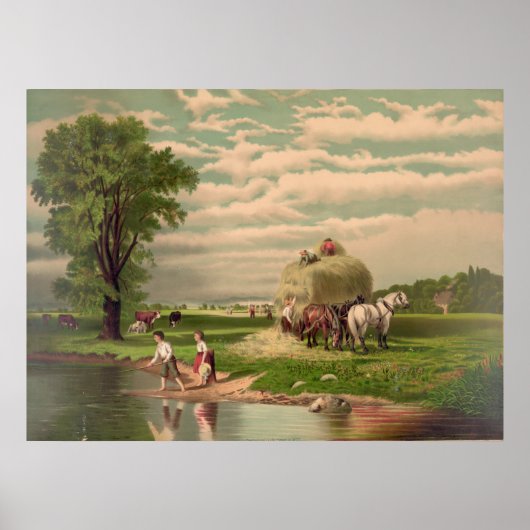 American Hay Harvest Print (Voorkant)