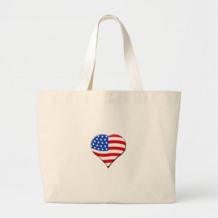 American Heart Bag Grote Tote Bag