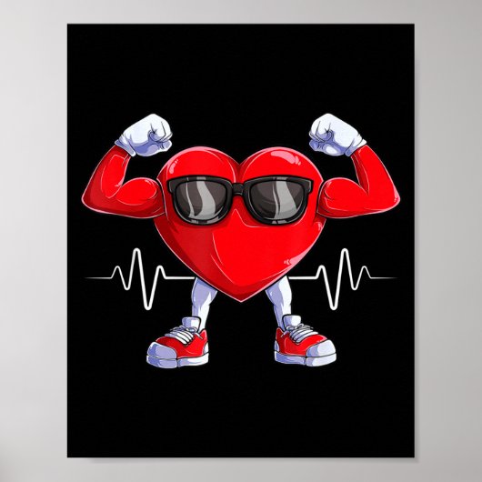 American Heart Disease Awareness Heart Month Heart Poster (Voorkant)