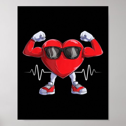American Heart Disease Awareness Heart Month Heart Poster (Voorkant)