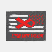 American Heart Disease Awareness Month Ribbon Red  Fleece Deken (Voorkant (Horizontaal))