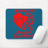 American Heart Disease Awareness Month Ribbon Red Muismat (Met muis)