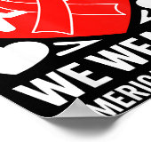 American Heart Disease Awareness Month Ribbon Red  Poster (Hoek)