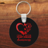 American Heart Disease Awareness Month Ribbon Red  Sleutelhanger (Voorkant)