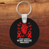 American Heart Disease Awareness Month Ribbon Red Sleutelhanger (Voorkant)