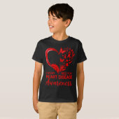 American Heart Disease Awareness Month Ribbon Red  T-shirt (Voorkant volledig)