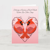 American Heart Month Cardinal Heart Kaart (Voorkant)