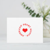 American Heart Month Kaart (Staand voorkant)