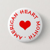 American Heart Month Ronde Button 5,7 Cm (Voorkant)