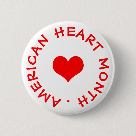 American Heart Month Ronde Button 5,7 Cm (Voorkant)