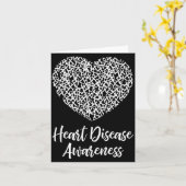 American Heart Month Suprt Tees Co Heart Disease A Kaart (Gele Bloem)