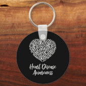 American Heart Month Suprt Tees Co Heart Disease A Sleutelhanger (Voorkant)