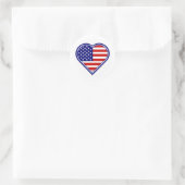 American Heart Shape USA Vlag Sticker (Tas)