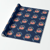 American Heart Wrapping Paper Cadeaupapier (Uitgerold)