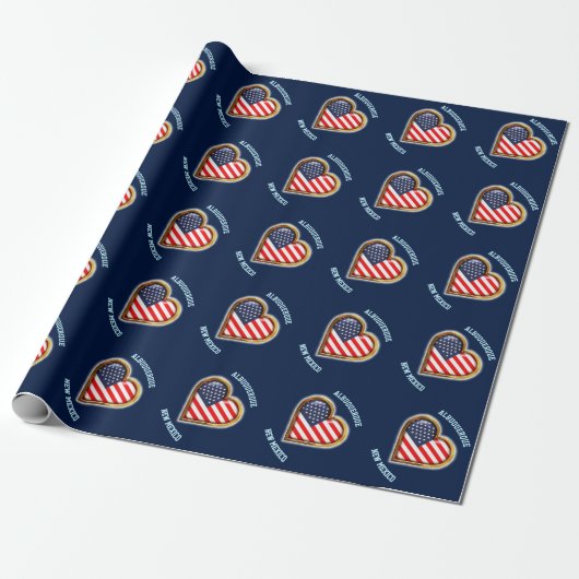 American Heart Wrapping Paper Cadeaupapier (Uitgerold)