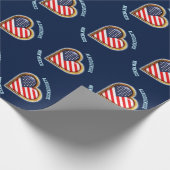 American Heart Wrapping Paper Cadeaupapier (Hoek)