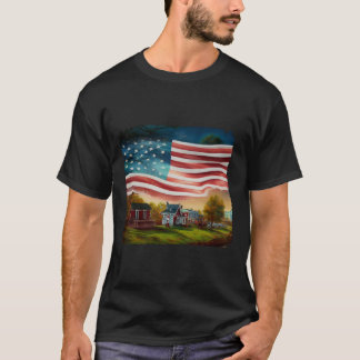 American Heartland - Patriottische landelijke scèn T-shirt