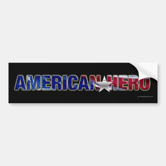 American Hero bumper sticker (Voorkant)