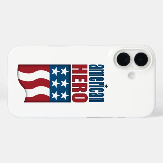 American Hero Case-Mate iPhone Case (Achterkant (horizontaal))
