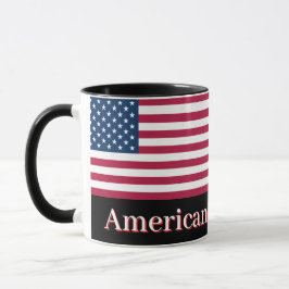 American Hero Patriotic USA Flag Personalized Mug Mok