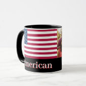 American Hero Patriotic USA Flag Personalized Mug Mok (Voorkant links)