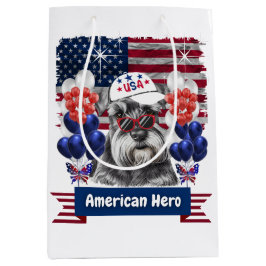 American Hero Schnauzer Gift Bag Medium Cadeauzakje