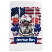 American Hero Schnauzer Gift Bag Medium Cadeauzakje (Achterkant)